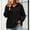 Black Sweatshirts for Women, variant on Olyvenn Womens Hoodie Waffle Knit V Notch Drawstring Hood Drop Shoulder Loose Fit Pullover for School Drop Offs Park Picnic Gatherings Green S