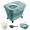 Green, variant on Naturoasis Collapsible Rice Storage Container with Wheels, Airtight Food Storage Bin for Rice, Flour and Pet Food, BPA-Free, Grey