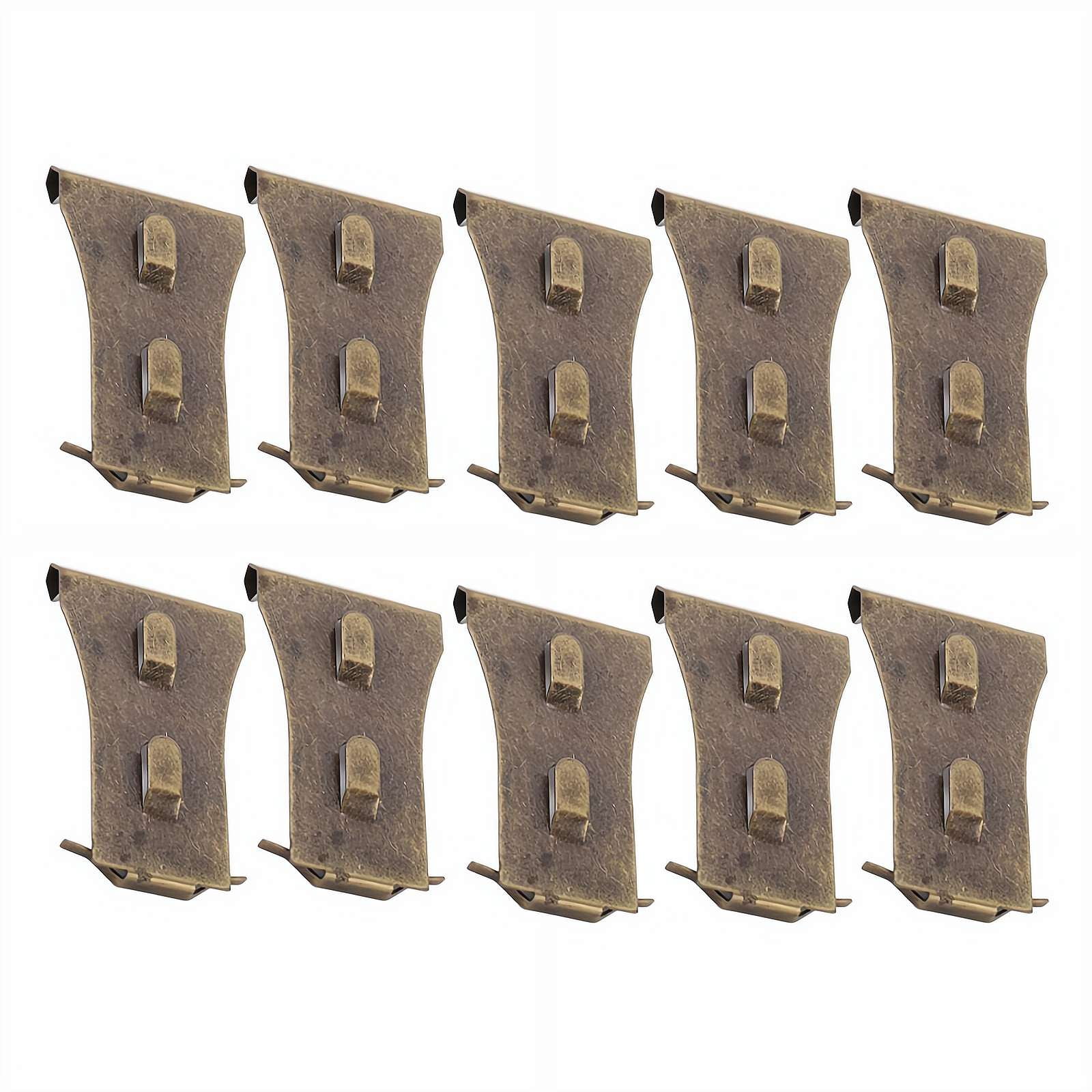9-Pack Brick Wall Clips For Hanging Pictures – Spring Steel Hooks, Cable & Wreath Hangers, Fits Bricks 2-1/4 To 2-3/8 Inches Tall, No Drilling Needed