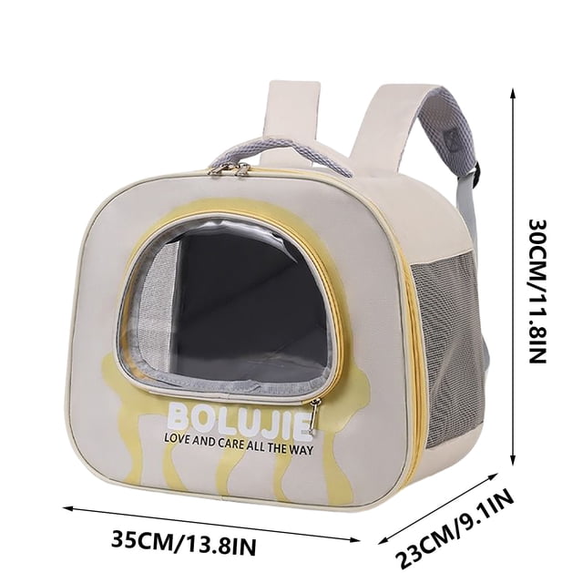 TOPRenddon Sac à Dos Transparent pour Animaux de Compagnie Style Astronaute - Grande Capacité Sac de Voyage Imperméable pour Chien/chat pour Camping, Randonnée et Visites Vétérinaires avec Maille Respirante (Moins de 7kg)