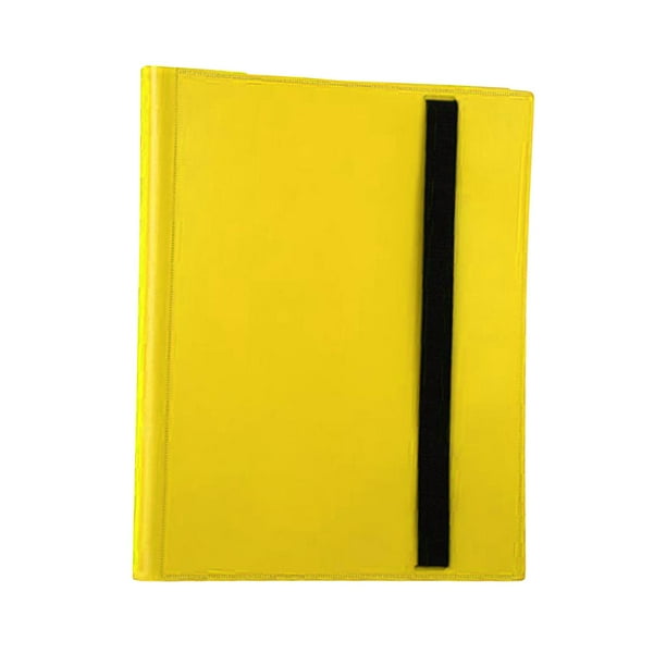 Carpeta de tarjetas coleccionables Carpeta de fútbol Protector de página transparente Exhibidor de álbumes coleccionables Amarillo