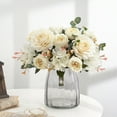 thumbnail image 7 of SPRING PARK 1Pc Artificial Fake Peony Silk Flower Bridal Bouquet Hydrangea Home Wedding Decor, 7 of 7