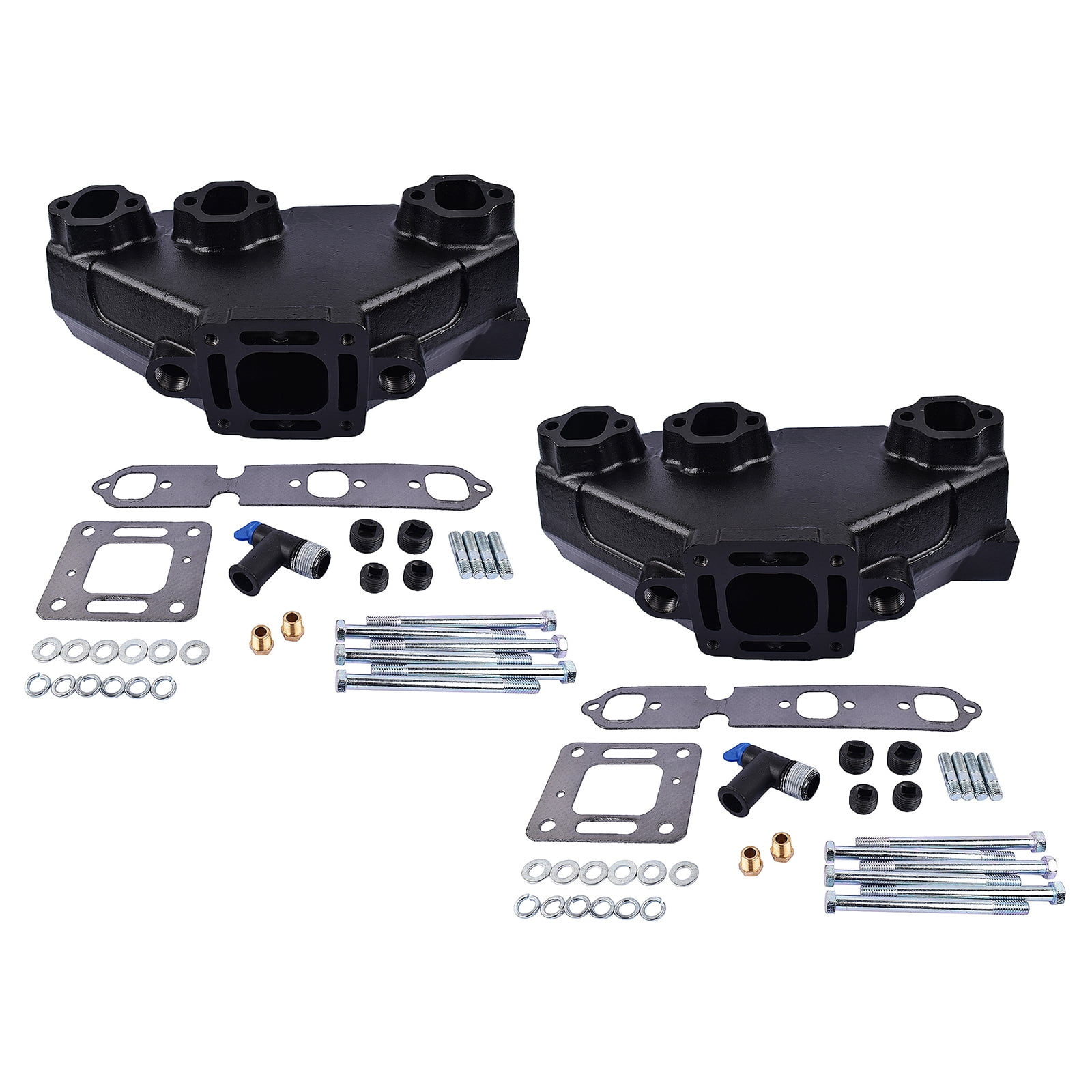 Mustrod 2x Exhaust Manifold for Mercruiser 4.3L V6 1985-2002, 175 185 205 model 99745 99746 99746A8