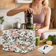 thumbnail image 3 of ZIATUBLES Peony Flower Print Juicer Processor Dust Cover Stain Resistant Kitchen Appliance Protective Case Washable Counter Decor Accessories, 17 "W x 11 "D x 15 "H, 3 of 7