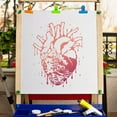 thumbnail image 5 of 11.8x11.8 Anatomical Heart Stencil Human Body Organ Template Reusable Plastic Happy Stencils, 5 of 6