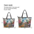 thumbnail image 2 of Women's Tote Handbag Cloth Handbag Large Tote Bag Shopping Bag Hummingbirds and Flowers, 2 of 8