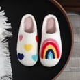 thumbnail image 3 of SAWOBUUN Cartoon Slippers for Womens Mens Cute Fuzzy Plush Warm Cozy Fluffy House Shoes Indoor Outdoor Bedroom Slippers, 3 of 8