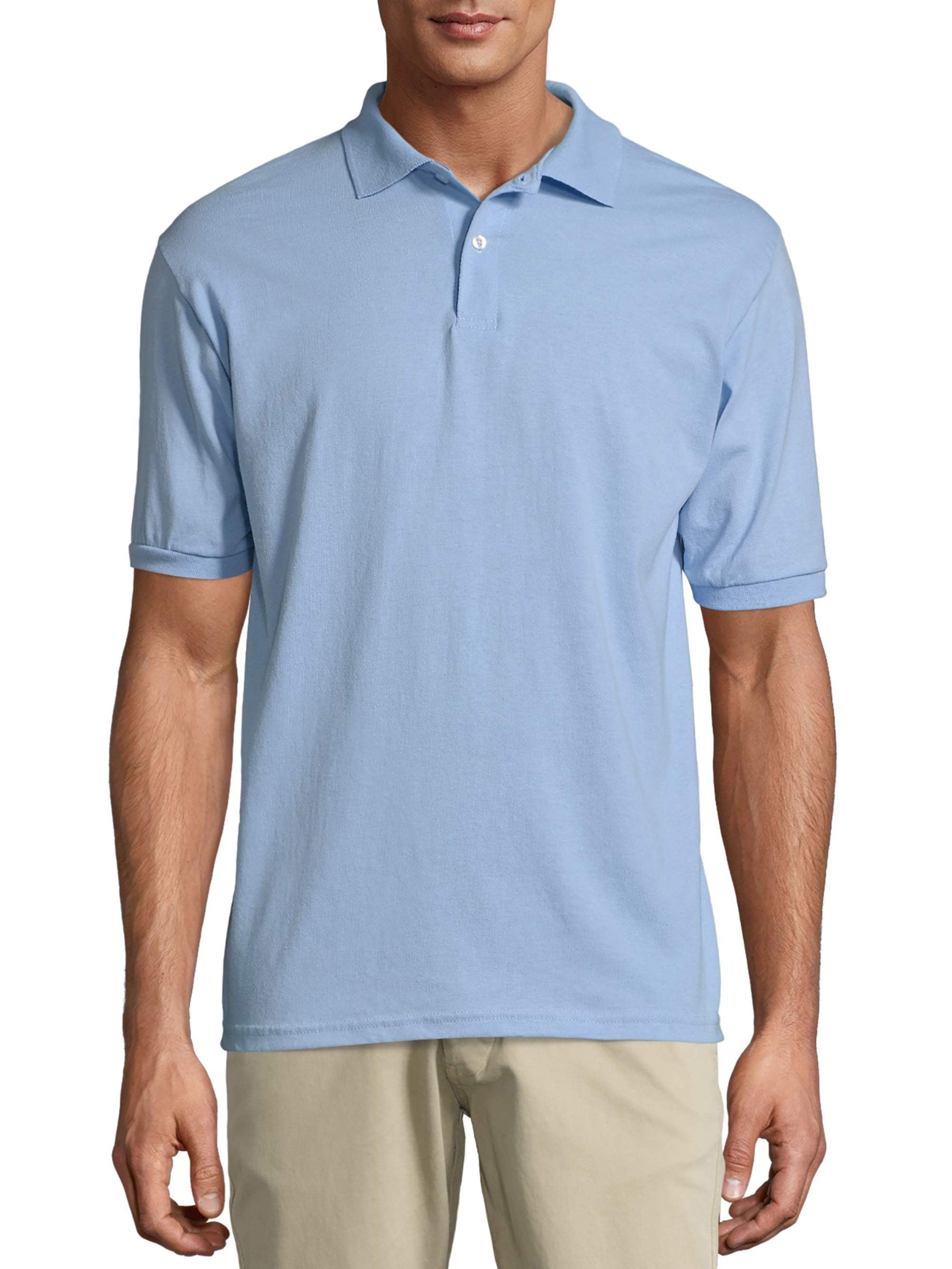 Hanes - Hanes Men's Ecosmart Jersey Polo Shirt - Walmart.com