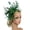 Green, variant on FOCUSNORM Wedding Cocktail Flower Mesh Feathers Fascinator Hat w/ Hair Clip, Pink