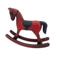 thumbnail image 4 of deevoka Wooden Rocking Horse Figurine Animal Sculpture for Bedroom Bookshelf Cabinet Red, 4 of 9