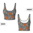 thumbnail image 6 of Goofa Floral Squirrel Printed Sports Bras for Women, High Impact Running Bra Workout Crop Tank Tops Longline Sports Bra Push up-Medium, 6 of 9