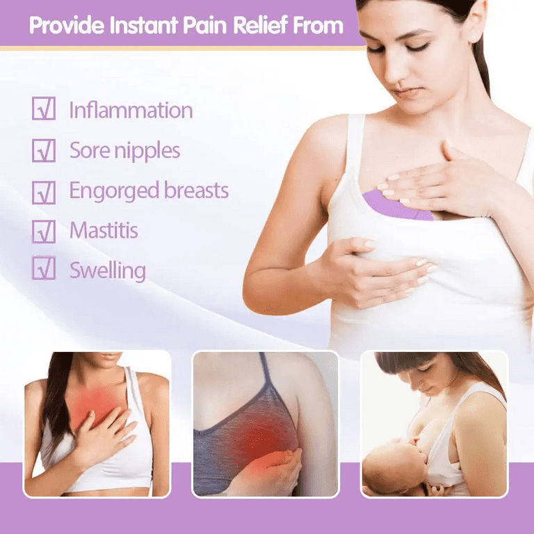 Magic Gel Breast Therapy Pack Nursing Pads Cold & Warm Compress for  Breastfeeding, 5-Pack