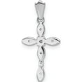 thumbnail image 3 of 14K White Gold 1/20Ct. Diamond Cross Pendant (23 X 10.5) Made In India pm5067-005-wa, 3 of 5
