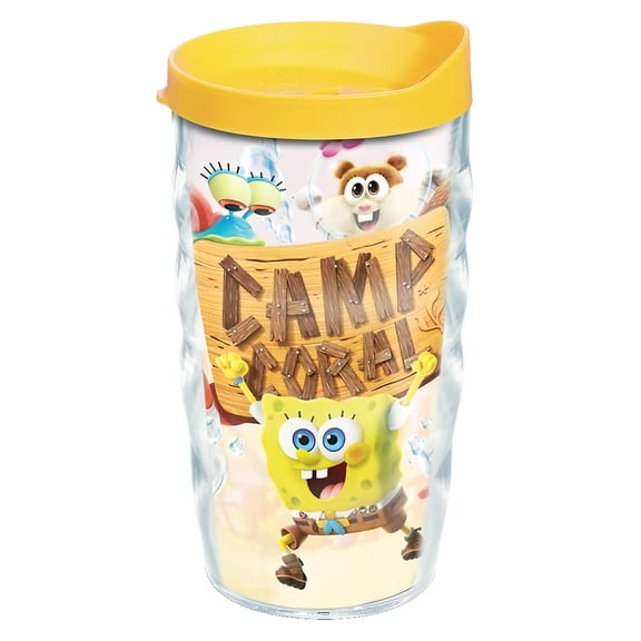 Tervis Nickelodeon SpongeBob SquarePants Camp Coral Made in USA Double Walled  Insulated Tumbler Travel Cup Keeps Drinks Cold & Hot, 10oz Wavy, Classic