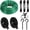 Green, variant on Tootaci 150Ft Clothesline Outdoors Kit, Black Pvc Coated Heavy Duty Stainless Steel Wire with 2PCS Pulley System, M8 Metal Hooks, 3 Separator for Outside