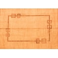 thumbnail image 1 of Ahgly Company Indoor Rectangle Solid Orange Modern Area Rugs, 7' x 10', 1 of 4