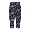 thumbnail image 5 of Jamsmile Women Pants Cropped Sweatpants Floral Print Drawstrings Bottoms Lace Up Joggers Streetwear Trendy Athletic Trousers, 5 of 5