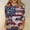10-Navy, variant on Women's 250 Anniversary USA 3/4 Sleeve Shirt, 4th of July American Flag Tops, Plus Size Softest Crew Neck Patriotic Blouses for Women