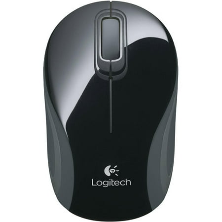 Logitech - M187 Mini Wireless Optical Ambidextrous Mouse - Black-gray