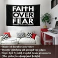 thumbnail image 7 of Faith Over Fear Flag Bible Verse Christian Jesus American Flags for Outside 3x5 Ft Funny Motivational Tapestry Banners Flags for Bedroom Room Home Gym Outdoor House Yard Sign Decorations, 7 of 7