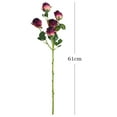 thumbnail image 6 of Sunjoy Tech 1 Branch Fake Flowers Real Touch Unfading Multi-Functional Maintenance Free 5 Flower-Heads Table Centerpiece Exquisite Details High Simulation Artificial Silk Roses for Wedding, 6 of 8