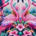 thumbnail image 5 of Awypu Durable and Washable Waterproof Shower Curtain Multiple Sizes Flamingo and Tropical Garden White, 5 of 7