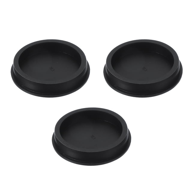 Uxcell 3 Pcs Tapón de Silicona en Forma de T, Diámetro 75 mm/2.95 Pulgadas, Tapón de Silicona Impermeable Reutilizable para Sellar Agujeros Redondos en Equipos de Tuberías, Negro