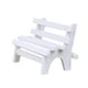 thumbnail image 1 of Adorno de paisaje en miniatura, silla de porche de banco de jardín doble blanco de madera para accesorios de fotomatón, decoración del hogar, 1 of 5