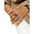 thumbnail image 3 of No Boundaries Men's Rings, Silver and Black, 3 Pack, 3 of 4