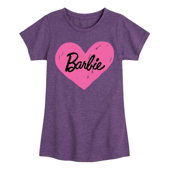 Barbie - Hand Painted Heart - Toddler And Youth Girls Raglan Graphic T-Shirt