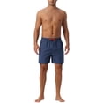 thumbnail image 2 of INSPIRAR CHIC Pantalones Cortos de Playa para Hombre de Verano con Cintura Elástica y Cordón, Forro de Malla, 28 Azul Oscuro, 2 of 5