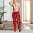 thumbnail image 6 of Lsque Playful Red Cartoon Faces Print Men's Pajama Pants, Lounge Pant - Comfortable Home Wear,Elastic Waistband, Stylish Design-XX-Large, 6 of 9