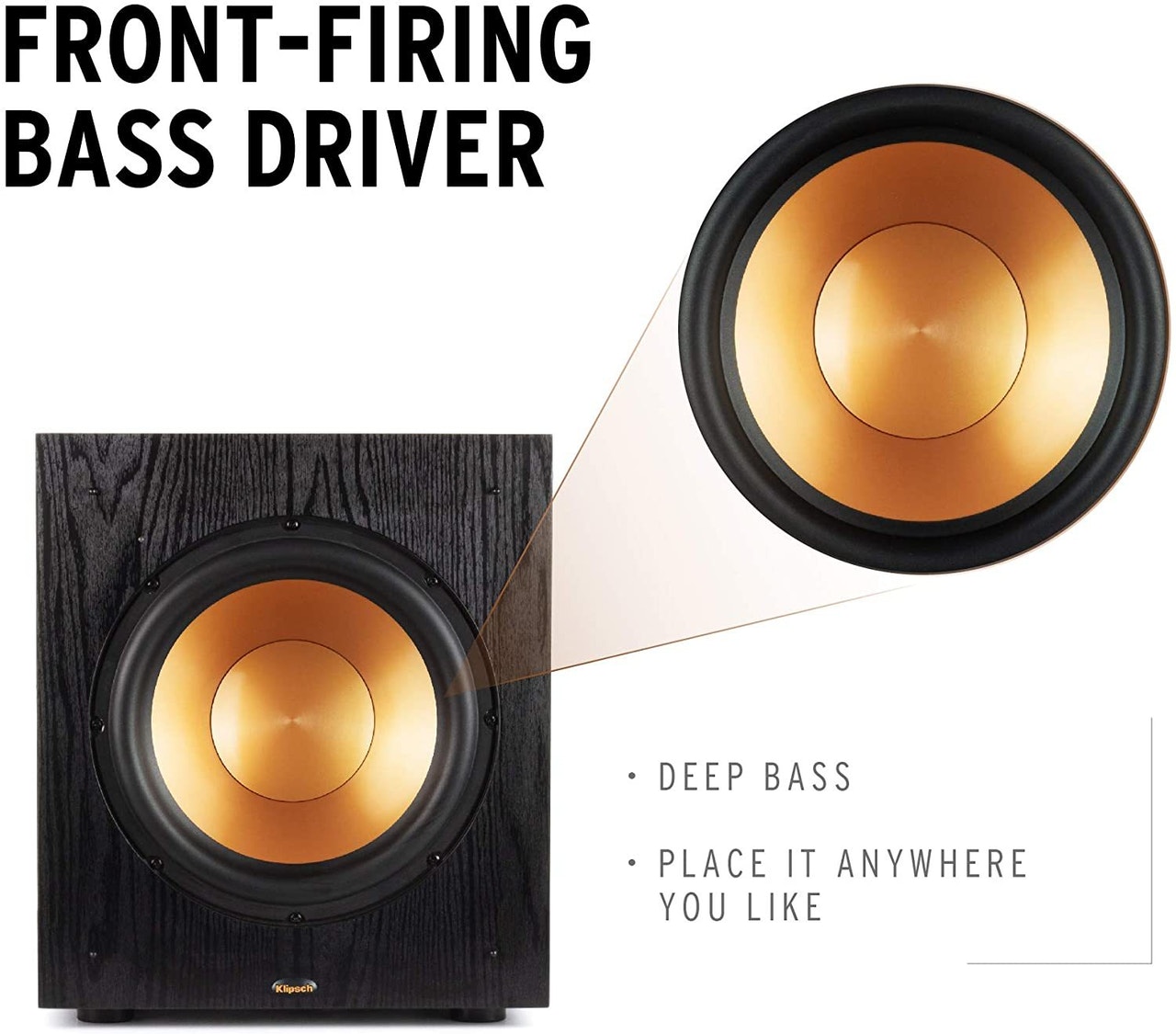 Klipsch Synergy Black Label Sub-100 - Subwoofer - 10" - black with copper accents - image 4 of 7