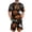 Dark Gray, variant on Men Halloween 2 Piece Set Bat Spiderweb Round Neck Funny T Shirts and Ghost Skeleton Bermuda Horror Shorts, M
