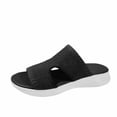thumbnail image 2 of HTHLVMD Breathable Beach Walking Shoes, Women's Lightweight Breathable Sandals - Summer Slip-On Thick Sole Open Toe Casual Shoes, Comfortable Fashionable Outdoor Wear, Black 5.5, 2 of 3