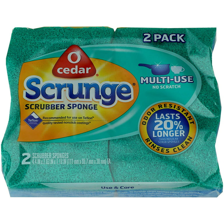 O-Cedar Scrub Sponge, Multi-Use, 4 Pack - 4 sponges
