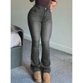 thumbnail image 2 of Aprpith Ladies Flare Jeans Women's Fashion Vintage Women's pants Street Style Casual Regular Sizes, 2 of 6