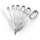 thumbnail image 1 of Heavy Duty Stainless Steel Metal Measuring Spoons for Dry or Liquid, Fits in Spice Jar, Set of 7 with Leveler, 1 of 5
