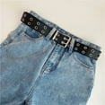 thumbnail image 6 of YooGuoGuo Punk Pu Leather Belt For Women Men Double Row Holes Waist Strap Y2K Designer Male Female Jeans Trouser Decorative Waistband, 6 of 6