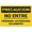 Warning Sign 2, variant on Caution Authorized Personnel Do Not Enter Spanish Sign, 8"x12" Rust-Free Aluminum Metal Sign, Weather-Resistant Bilingual Sign