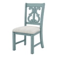 thumbnail image 2 of Furniture of America Muschamp Wood Dining Chair in Antique Light Blue (Set of 2), 2 of 8