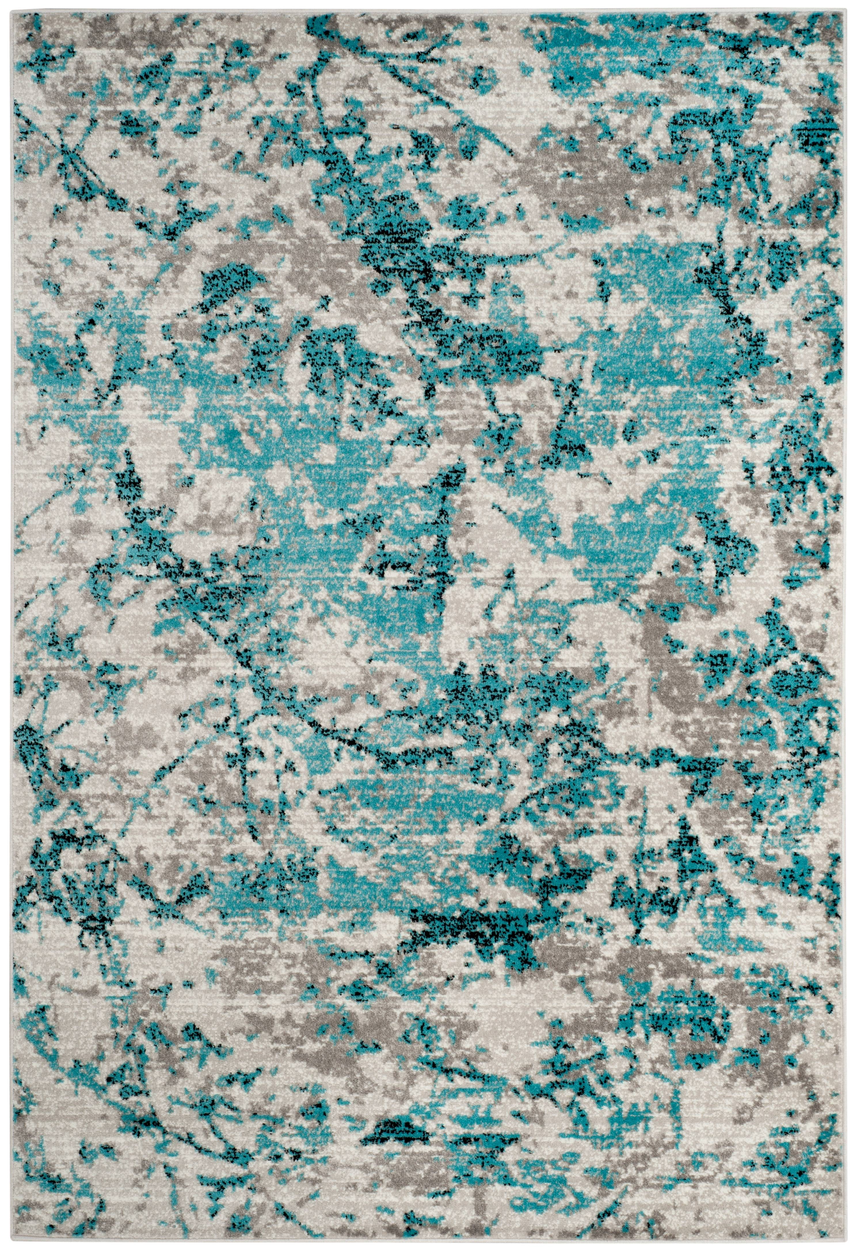 SAFAVIEH Skyler Joisse Abstract Area Rug, Blue/Ivory, 5'1" x 7'6"