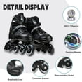 thumbnail image 3 of GIATUEE Kids Roller Skates for Girls Boys, Light up Wheels Adjustable Inline Skates(Medium), 3 of 11