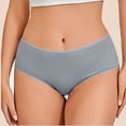 thumbnail image 6 of ZQUUVOU Women's Cotton Briefs Low Rise Soft Breathable Bikini Underwear Full Coverage Soft Ladies Hipster Panties Gray, 6 of 6