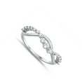 thumbnail image 4 of Clear CZ Elegant Twist Promise Ring .925 Sterling Silver Band White Jewelry Female Size 6, 4 of 4