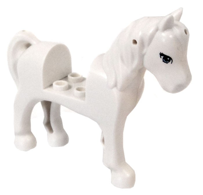 LEGO Friends White Horse With White Hair In Excellent Condition 
