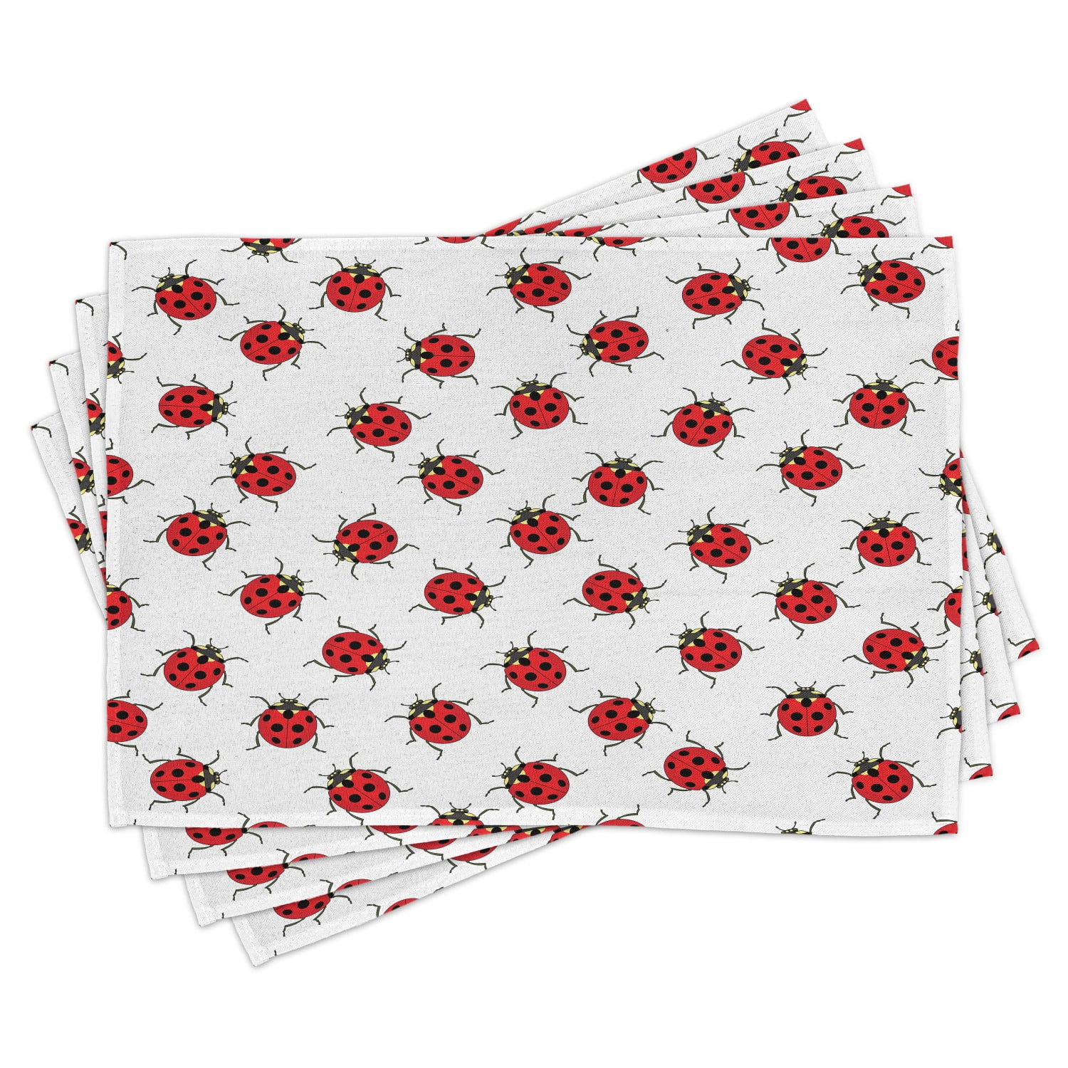 Ladybugs Placemats Set of 4 Ladybugs Pattern Bunch of Bugs Infinite