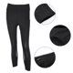 thumbnail image 4 of Mujer Elástico Yoga Correr Fitness Leggings Pantalones recortados Pantalones suaves huecos (Negro XL), 4 of 8