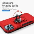 thumbnail image 2 of Dteck for iPhone 13 Pro Max Case with Ring Stand Cover,Hybrid Shockproof Impact-Resistant Bumpers Protective with Built-in Ring Stand Ring Kickstand for Apple iPhone 13 Pro Max (Red/Black), 2 of 8