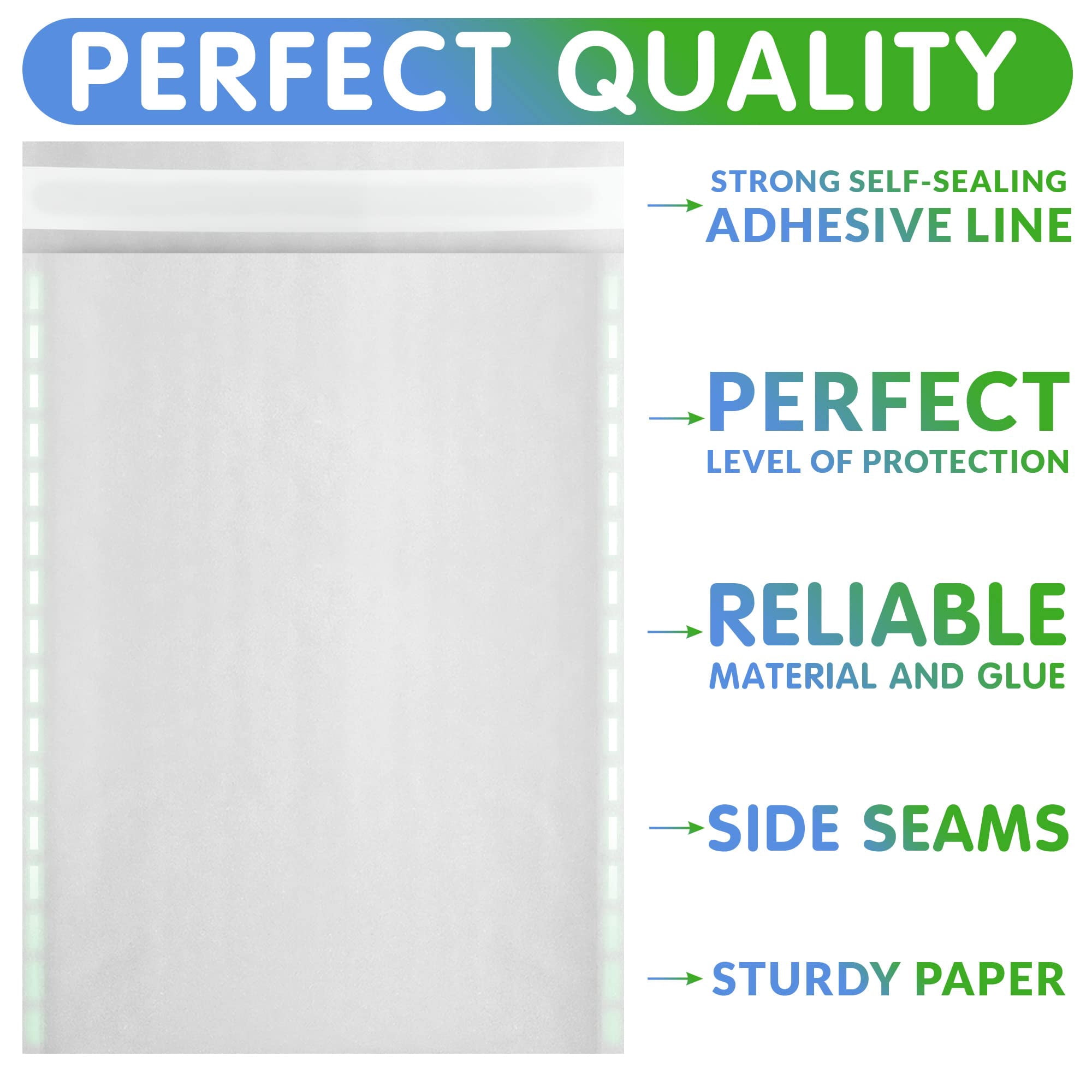 Kraft Bubble Mailers 50 pack 4 x 7 in Paper White Bubble Lined Padded Self Seal